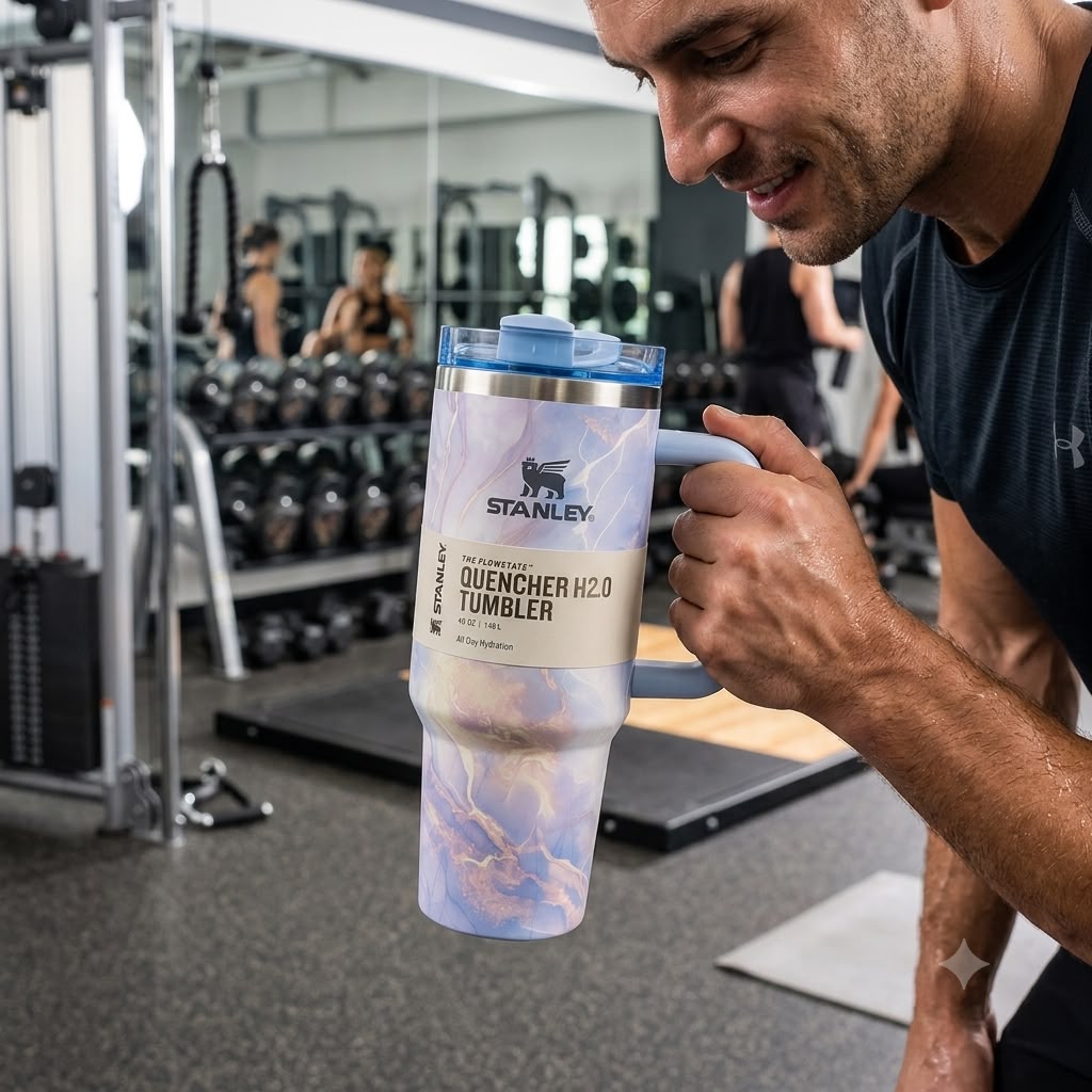Stanley-Inspired Quencher H2.0 Tumbler | 40oz | Marble & Tie-Dye Edition