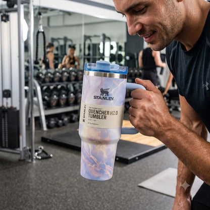 Stanley-Inspired Quencher H2.0 Tumbler | 40oz | Marble & Tie-Dye Edition