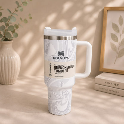 Stanley-Inspired Quencher H2.0 Tumbler | 40oz | Marble & Tie-Dye Edition
