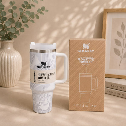 Stanley-Inspired Quencher H2.0 Tumbler | 40oz | Marble & Tie-Dye Edition