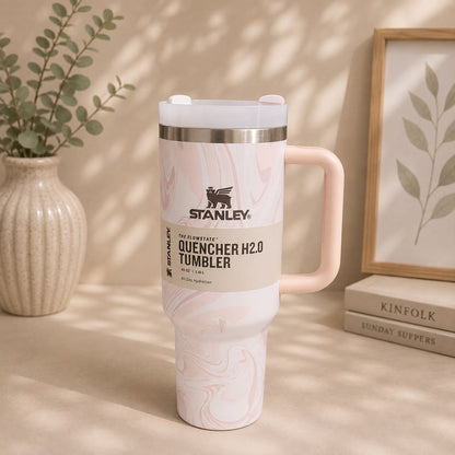 Stanley-Inspired Quencher H2.0 Tumbler | 40oz | Marble & Tie-Dye Edition