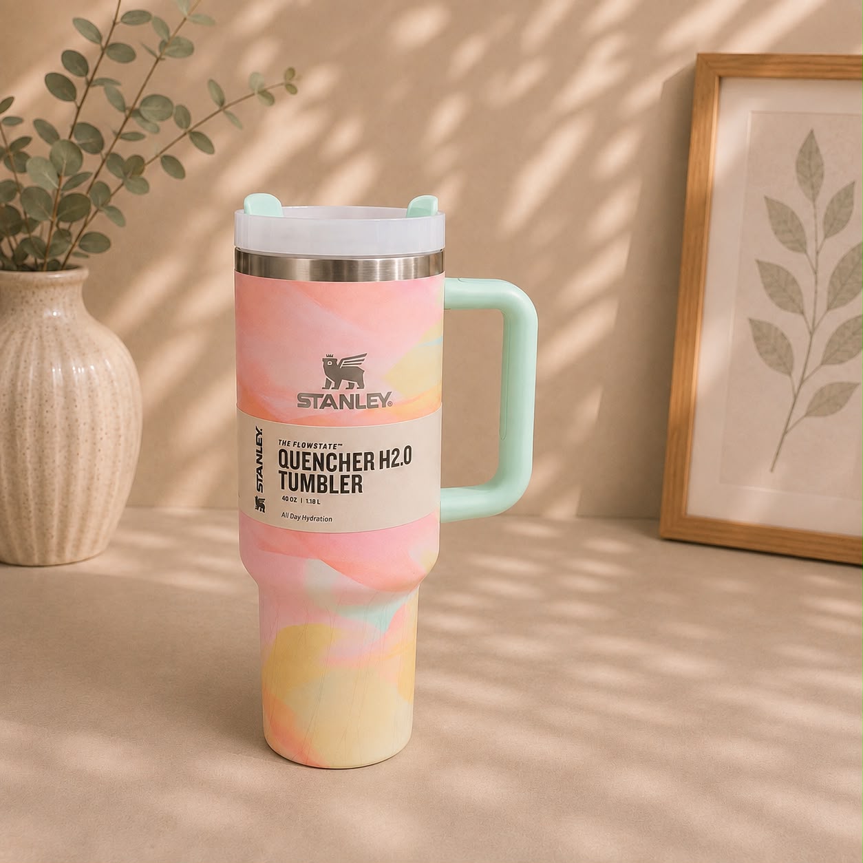 Stanley-Inspired Quencher H2.0 Tumbler | 40oz | Marble & Tie-Dye Edition