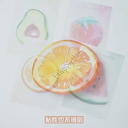 Fruit Shaped Sticky Notes – Kawaii Memo Pad Set (Pack of 4)