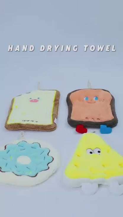 Kawaii Food Print Hanging Hand Towel | Quick Absorbent | Cute Soft Towels