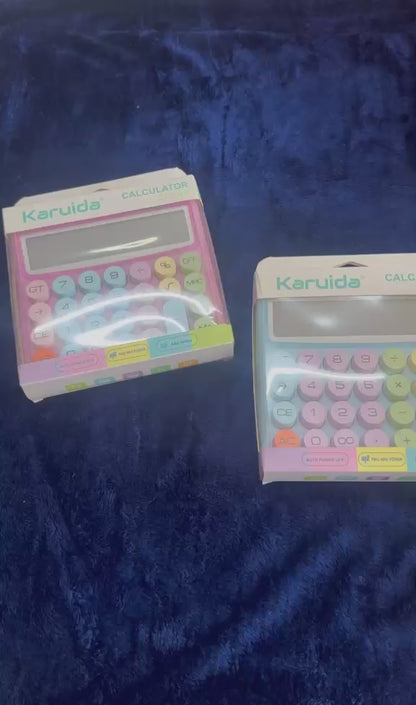 Pastel Kawaii Calculator | 12 Digit Solar Calculator